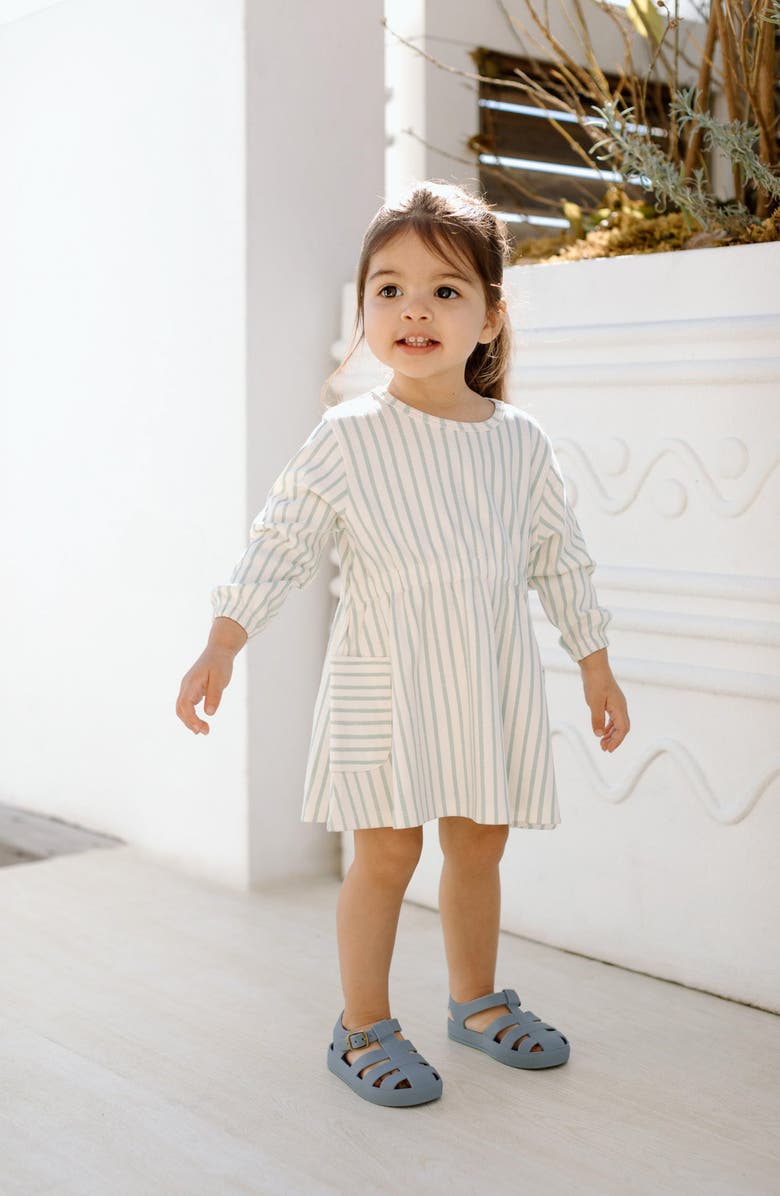 Pehr Stripes Away Long Sleeve Organic Cotton Dress, Alternate, color,