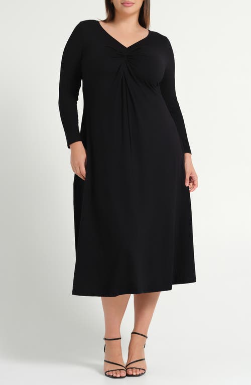 Estelle Equinox Long Sleeve A-line Dress In Multi