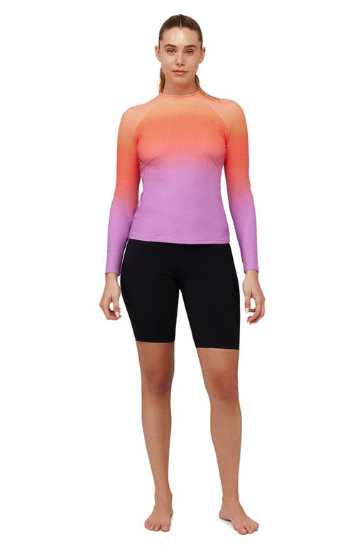 Free Sport By Gottex Nixi Long Sleeve Rash Guard Swim Top In Multi