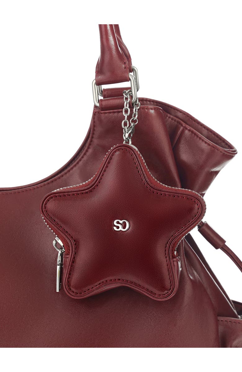 Stand Oil Star Faux Leather AirPods Case, Alternate, color, Red Wine