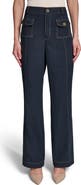 KARL LAGERFELD PARIS Seam Detail High Waist Suiting Pants