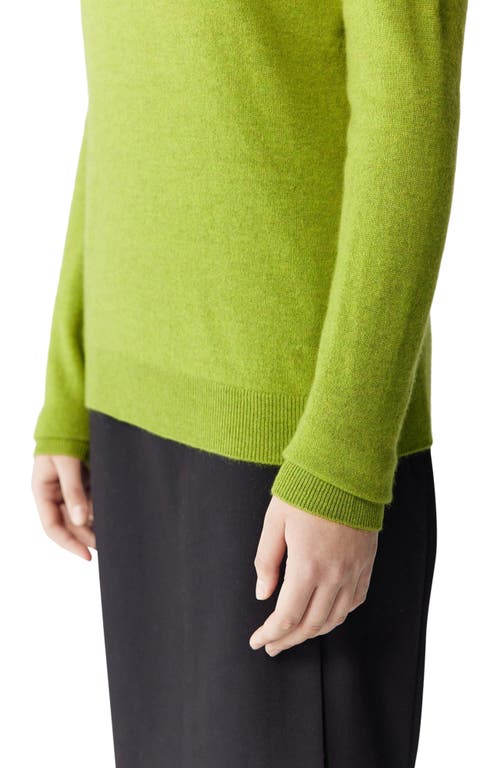 Gobi Mongolian Cashmere Crew Neck Sweater In Green