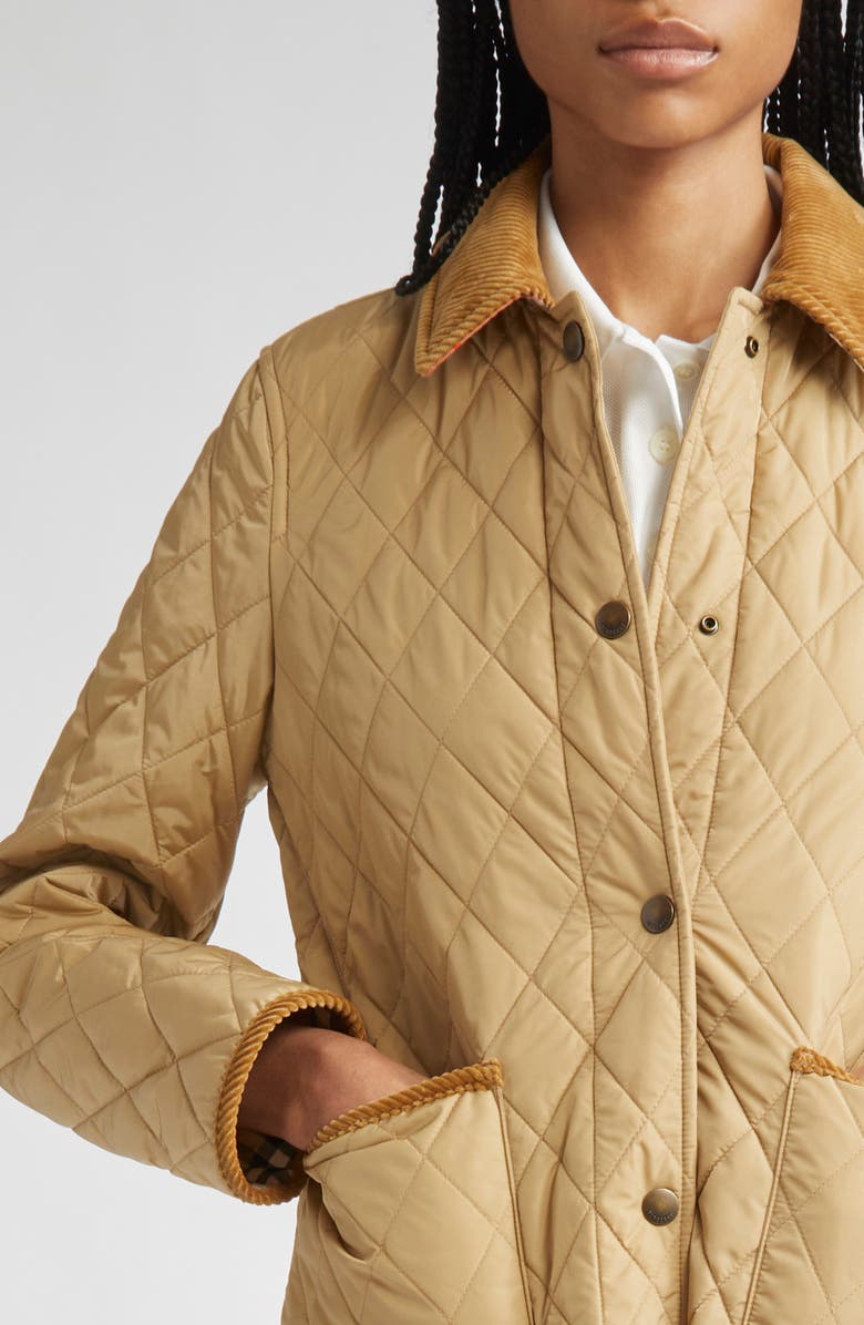 Burberry Dorset Quilted Nylon Jacket, Alternate, color, Flax/ Sand Ip Check