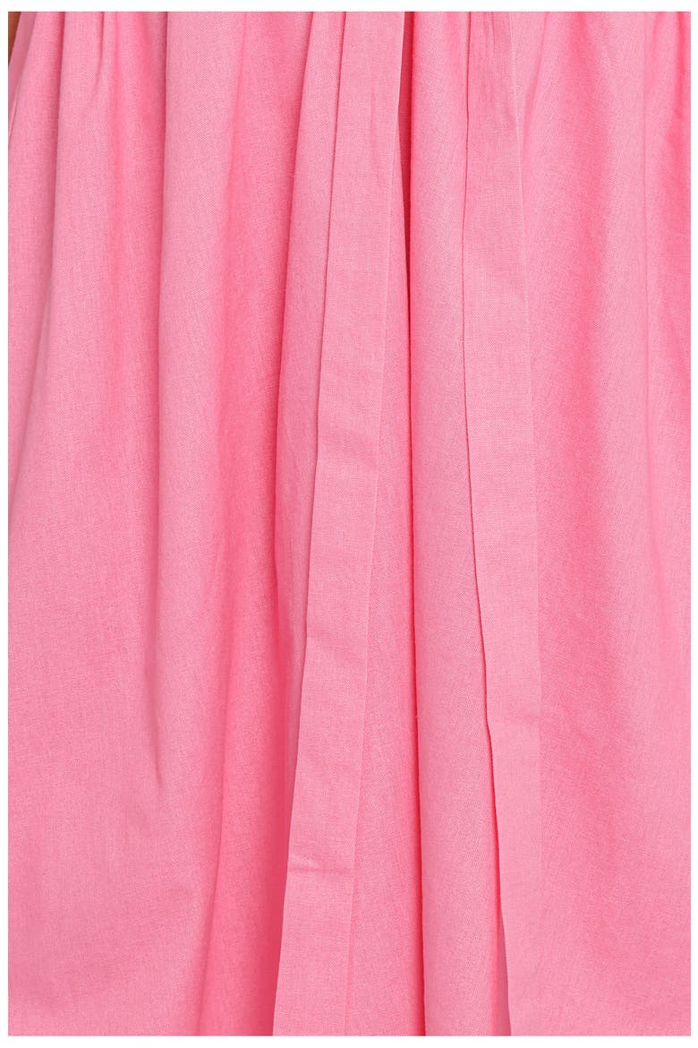 Kathy Cotton & Linen Babydoll Minidress, Alternate, color, PINK
