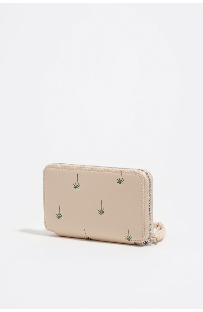 Bimba y Lola Medium Horizontal Palms Wallet, Alternate, color, Sand