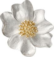 Jan Leslie Sterling Flower Lapel Pin