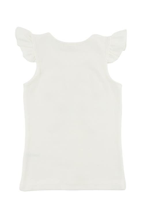 OH BABY OH BABY! RUFFLE BOW PINK SILVER-FLECK TULLE FLUTTER TANK 