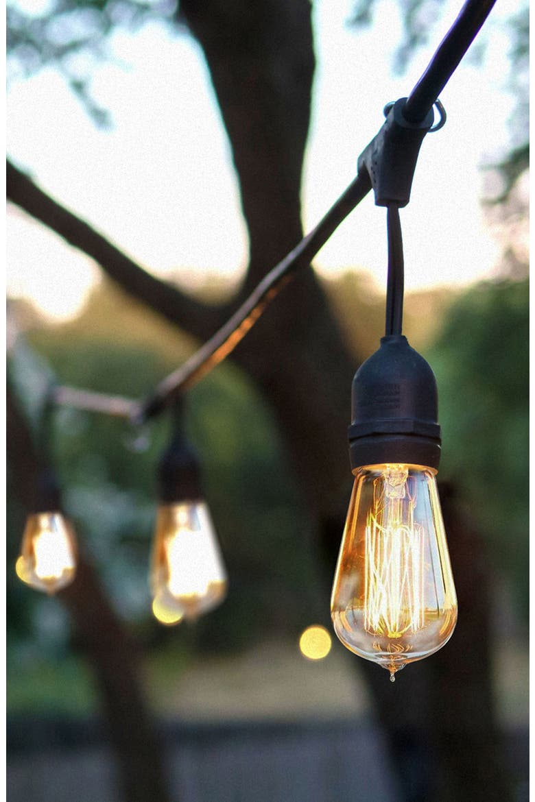 Ambience Vintage Outdoor Hanging Lights, Alternate, color, BLACK