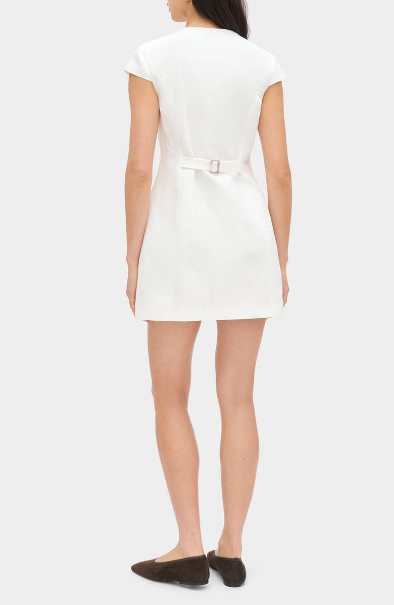 ALIGNE Jennie Cap Sleeve Cotton & Linen Minidress, Alternate, color, White