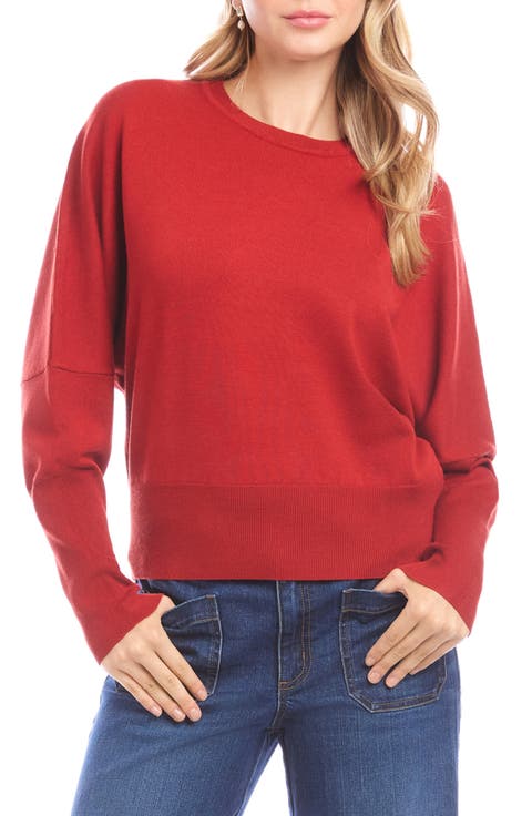 Dolman Sleeve Crewneck Sweater