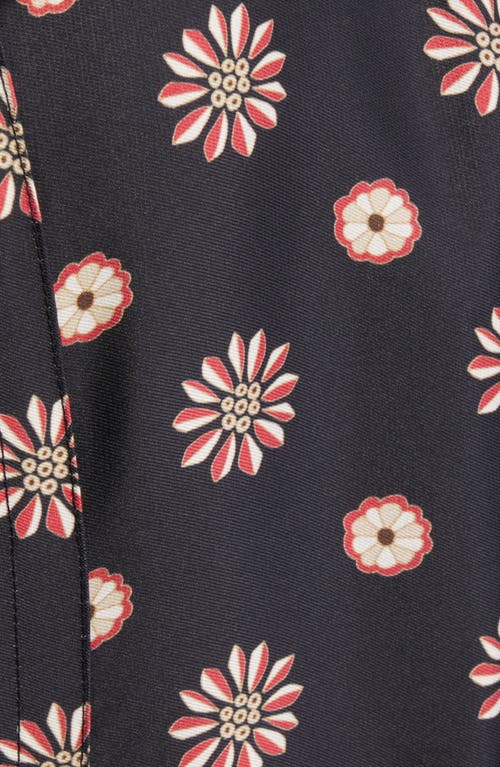 Dra Emerson Print Belted Trench Coat In Gray