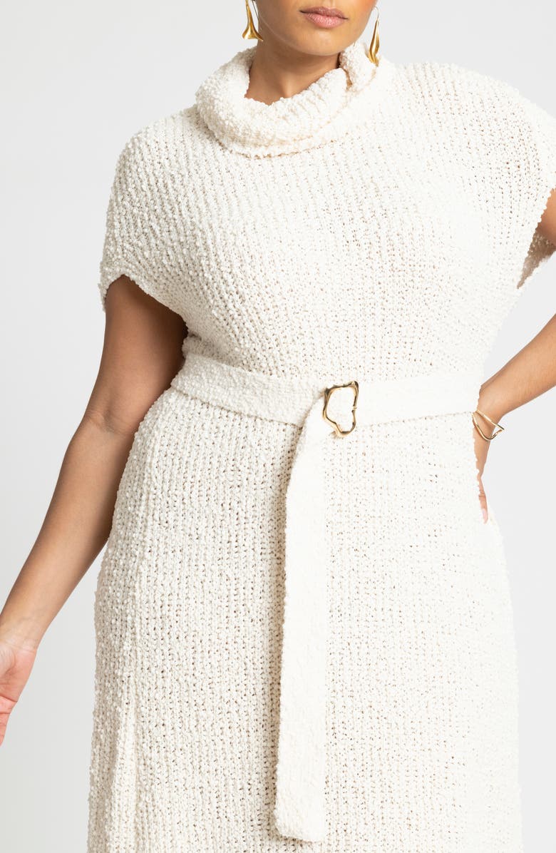 ELOQUII Turtleneck Cocoon Sweater Dress, Alternate, color,