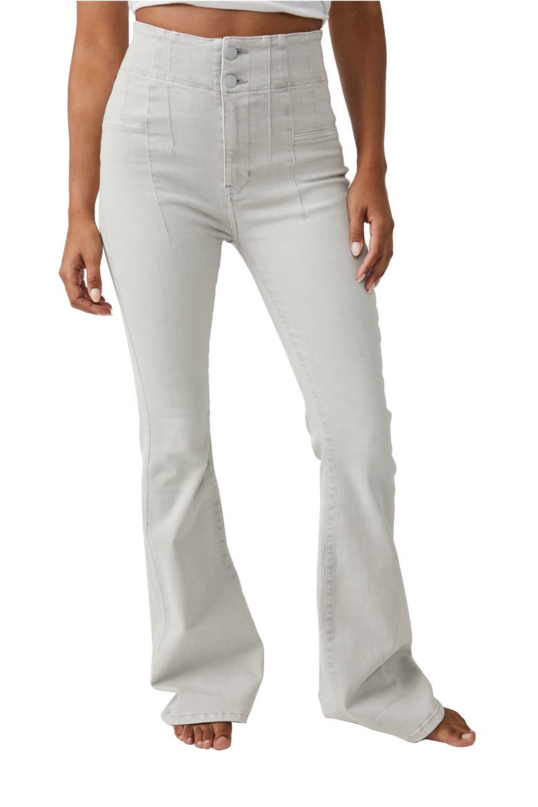 We the Free Jayde Flare Jeans, Alternate, color, GREY