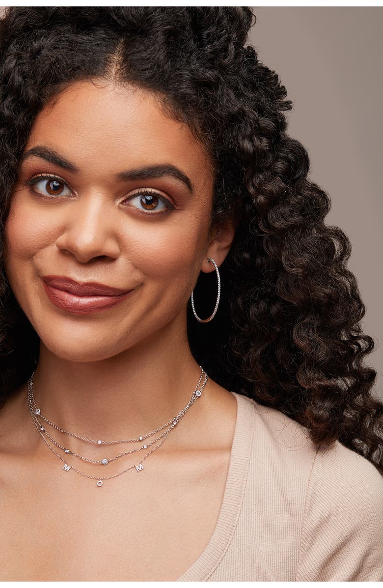 Bony Levy Audrey 18K Gold Diamond Hoop Earrings, Alternate, color,