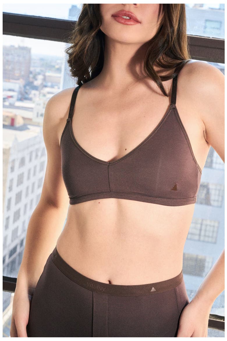 Float V Bralette, Main, color, Cocoa