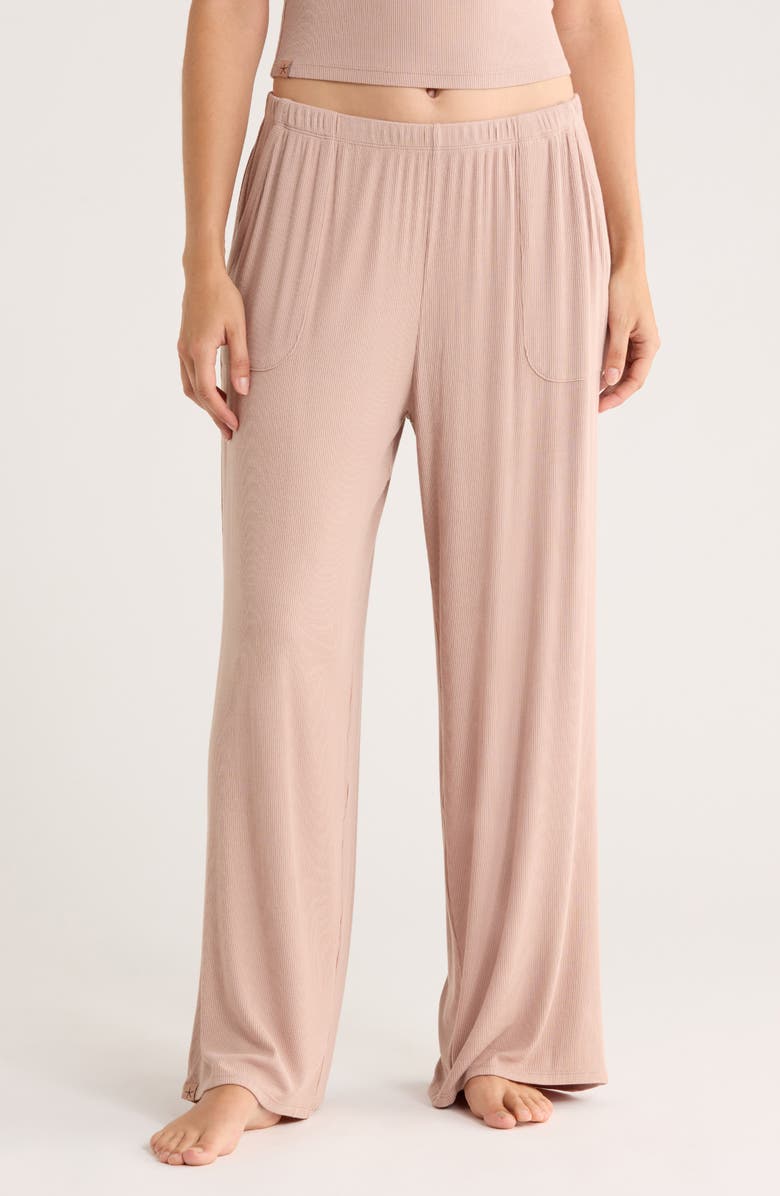 Barefoot Dreams<sup>®</sup> Malibu Collection<sup>®</sup> Ultrasoft Rib Lounge Pants, Main, color, Willow