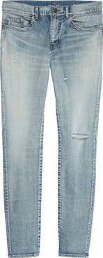 Saint Laurent Distressed Skinny Fit Jeans