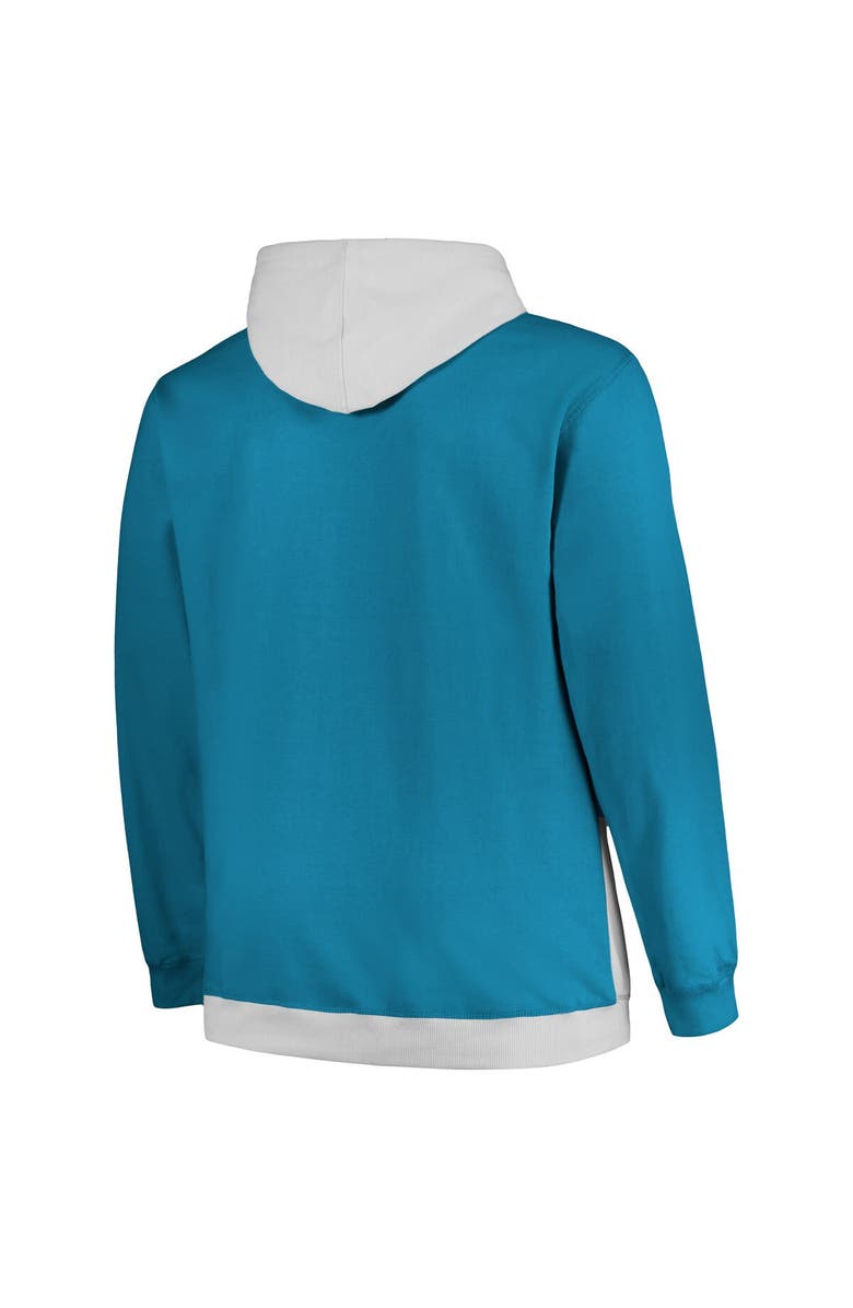 FANATICS Men's Fanatics Branded Teal/Silver New Orleans Hornets Big & Tall Primary Arctic Pullover Hoodie, Alternate, color, Teal