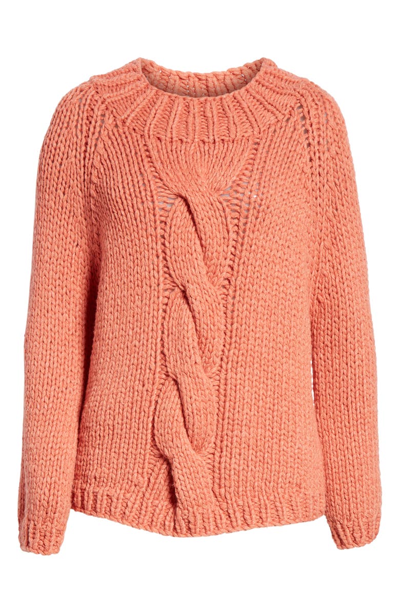 Brochu Walker Gia Hand Knit Wool Cashmere Blend Sweater, Alternate, color, 