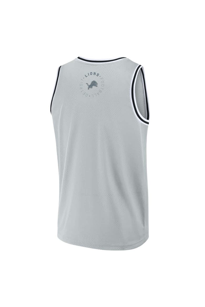 Men's Fanatics Silver Detroit Lions Elements Future Ground Jersey Tank Top, Alternate, color, Silver