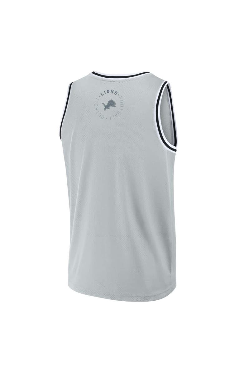 FANATICS Men's Fanatics Silver Detroit Lions Elements Future Ground Jersey Tank Top, Alternate, color, Silver