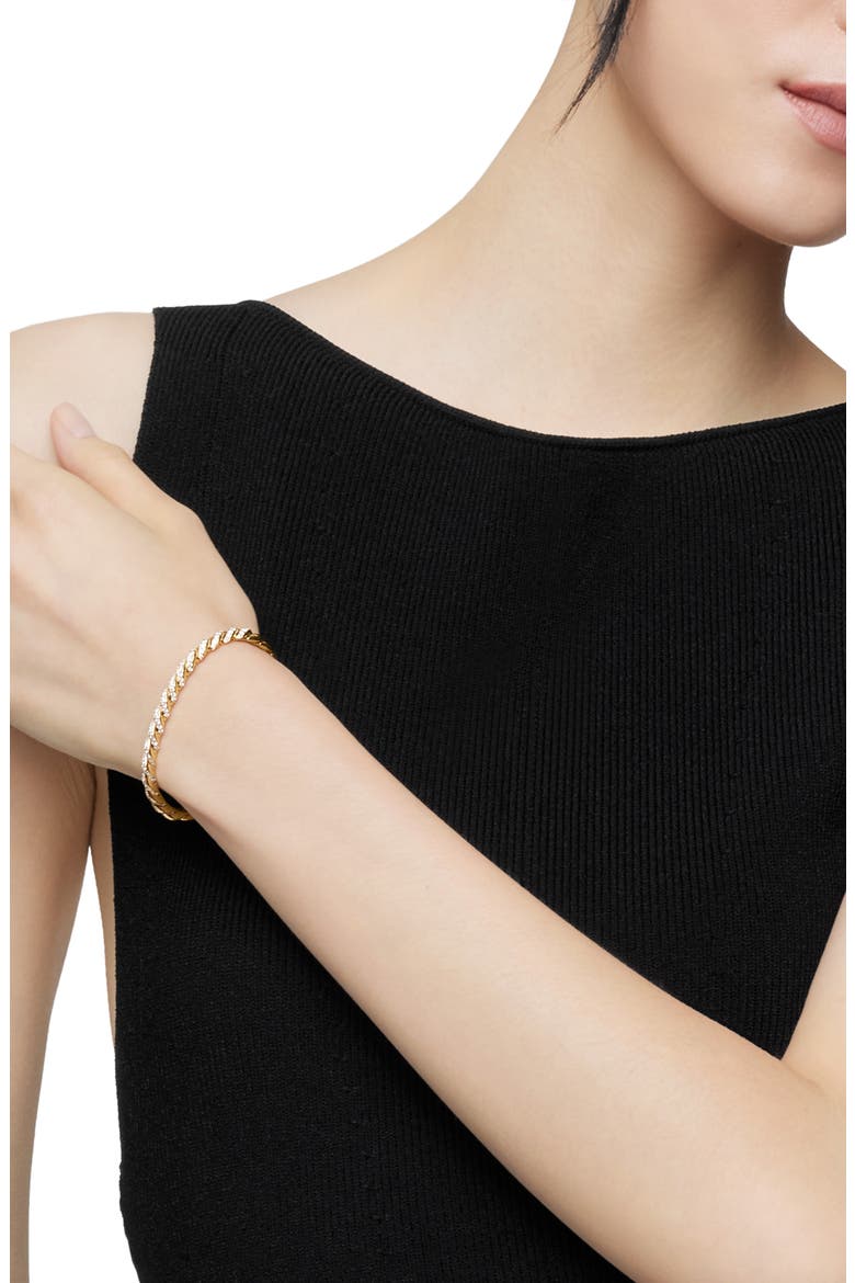 Pavéflex Bracelet in 18K Gold with Diamonds, Alternate, color, GOLD/ DIAMOND