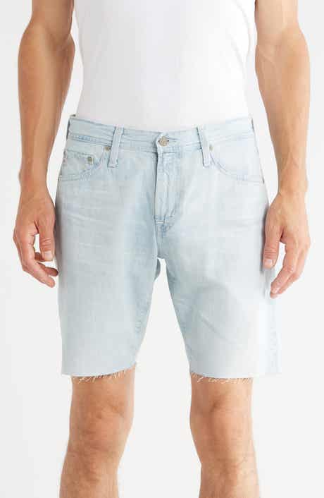 AG Everett Raw Hem Slim Straight Leg Denim Jorts