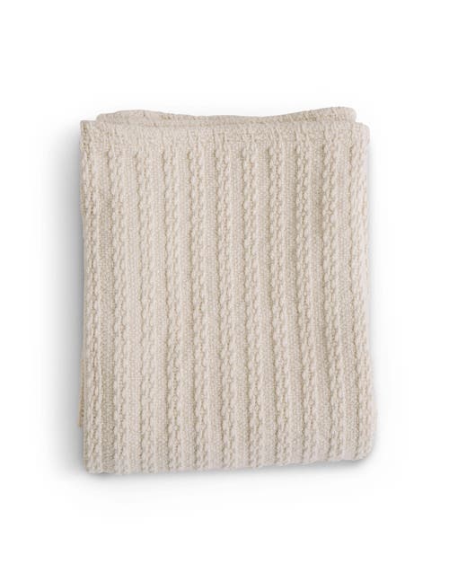 Evangeline Baby Blanket Cable Knits In Brown