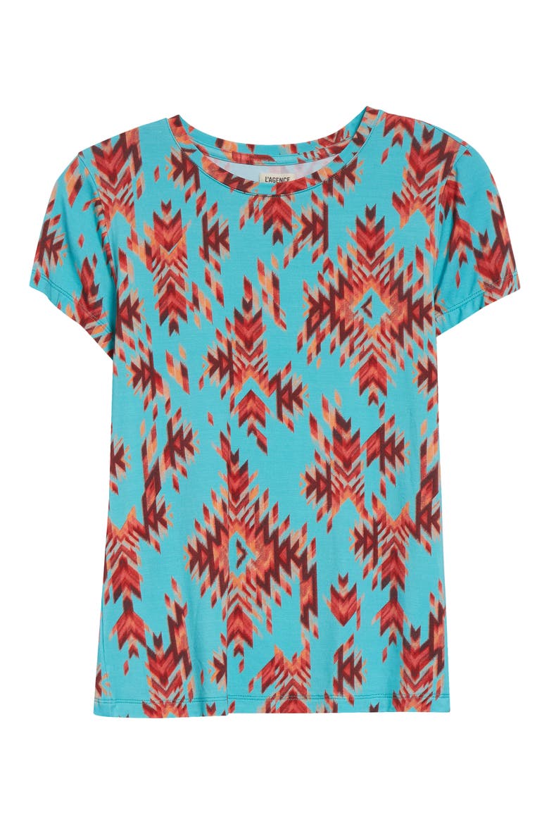 Ressi Ganado Print T-Shirt, Alternate, color, POOL BLUE MT GANADO PRINT