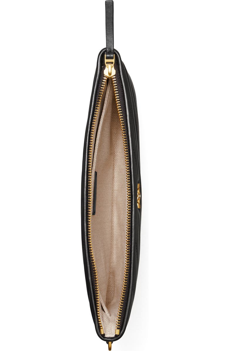 Tory Burch Kira Chevron Quilted Leather Pouch, Alternate, color,