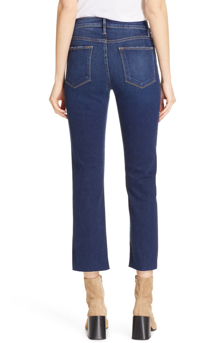 FRAME Le High Rivet Ankle Straight Leg Jeans, Alternate, color,
