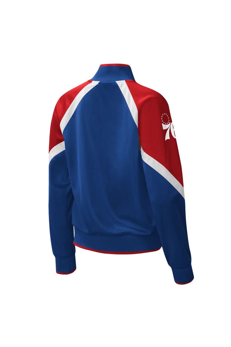 Women's Starter Royal Philadelphia 76ers Slam Dunk Raglan Full-Zip Track Jacket, Alternate, color, Royal