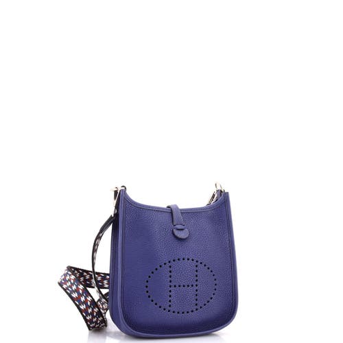 Pre-owned Hermes Hermes Evelyne Bag Gen Iii Clemence Tpm In Blue