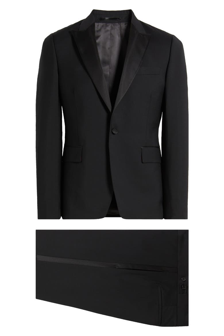 Solid Wool Tuxedo, Main, color, BLACK