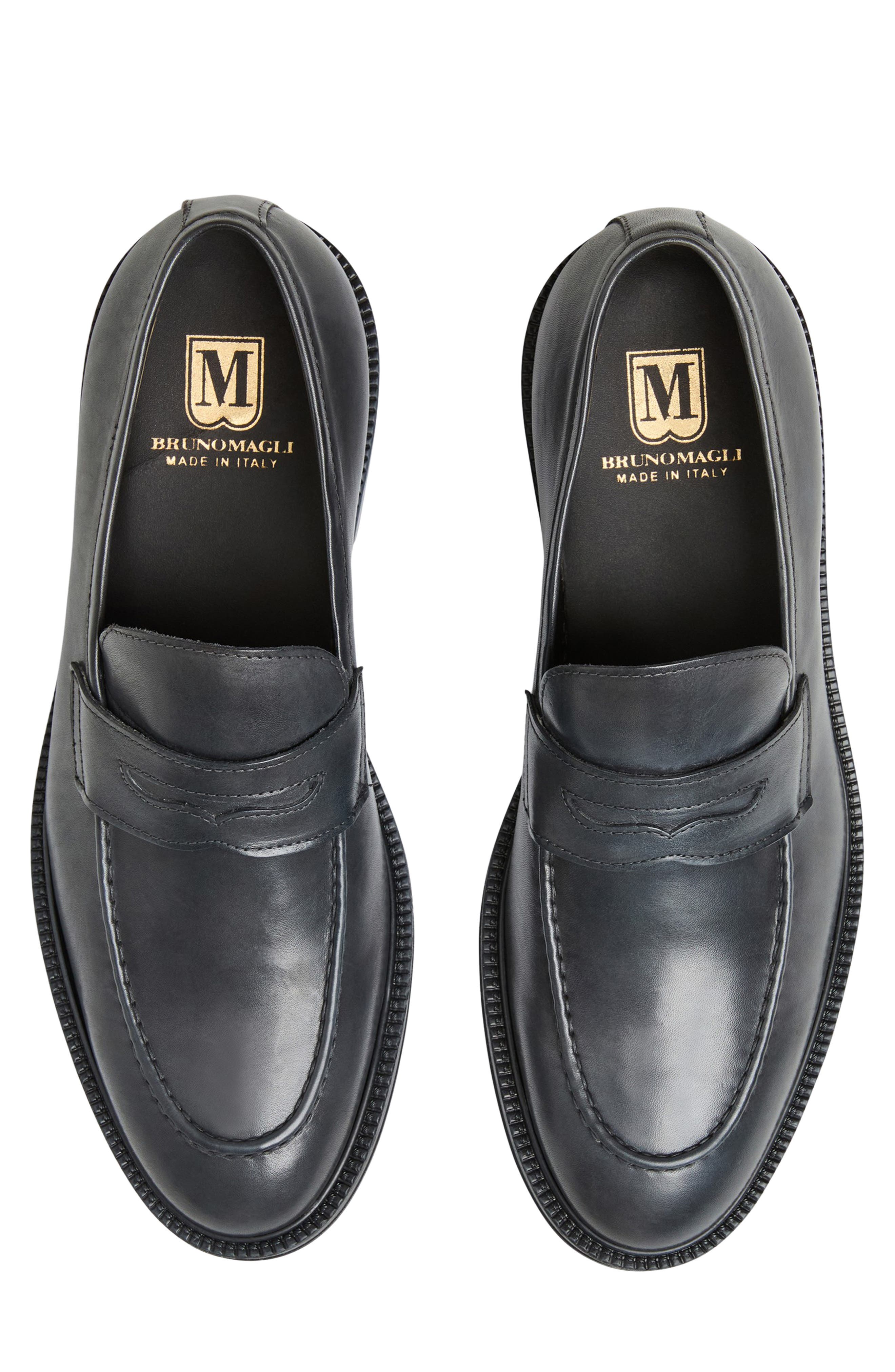 Bruno Magli Dorzano Penny Loafer, Alternate, color, Grey