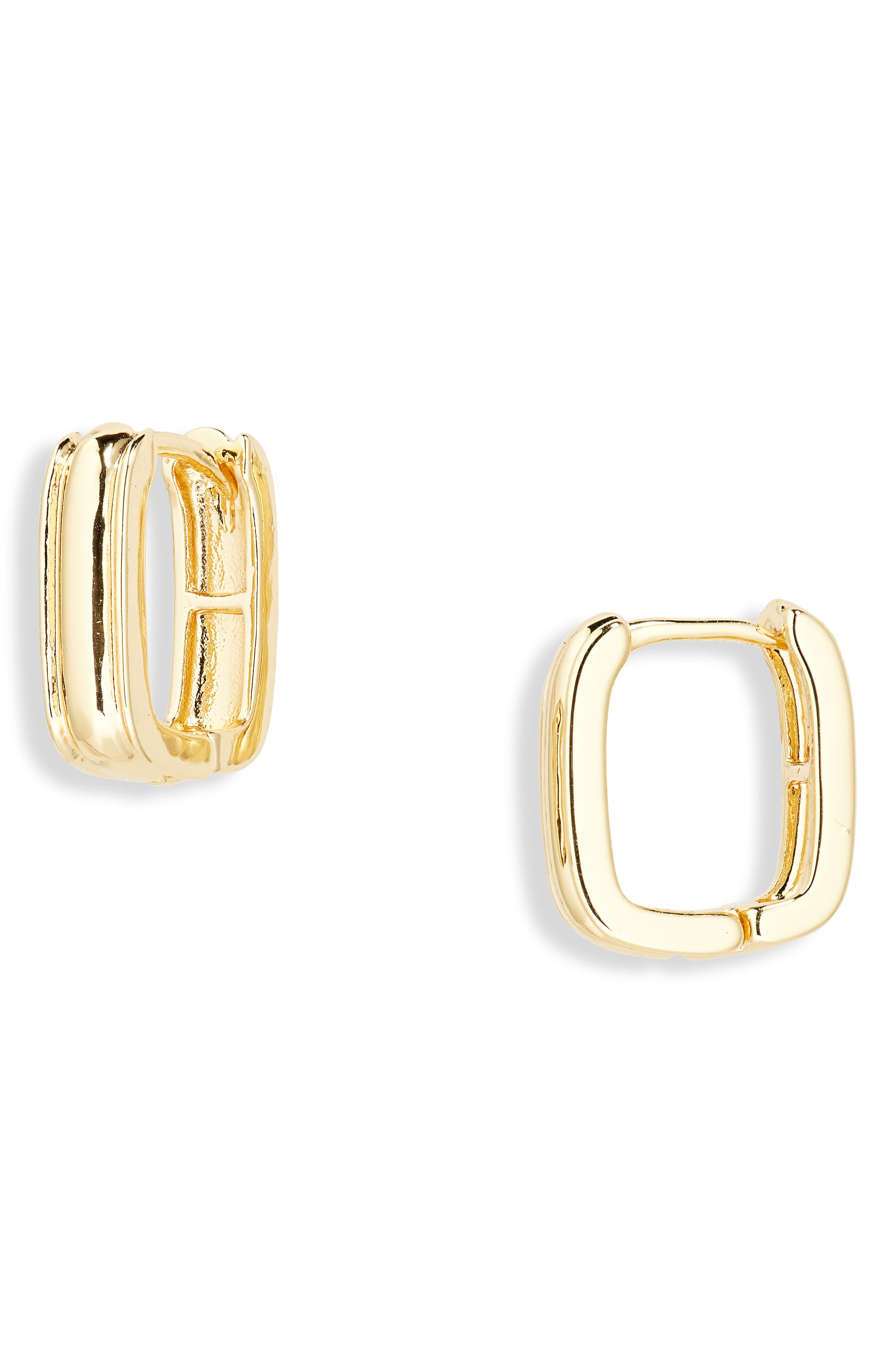 NORDSTROM RACK Rounded Square Hoop Earrings (Women) | Nordstromrack