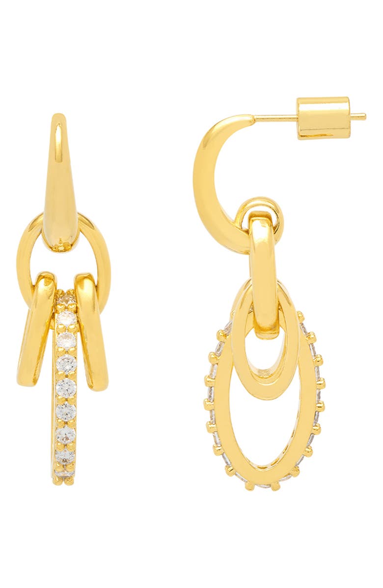Estella Bartlett Multidrop Hoop Earrings, Main, color, Gold