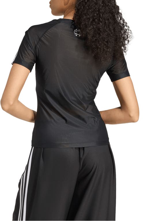 Adidas Originals Adidas Adilenium Season 4 Teamgeist Tight Sheer T-shirt In Black