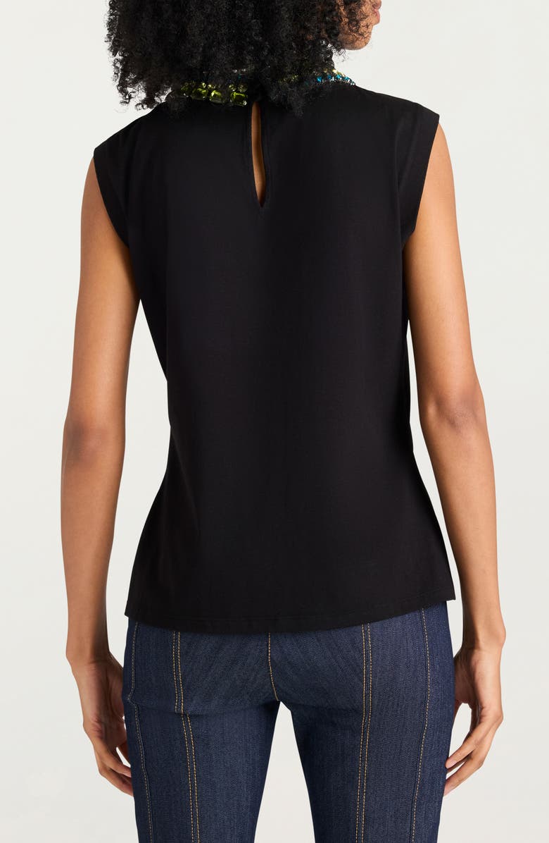 Cinq à Sept Crystal Detail Cotton Tank, Alternate, color, 