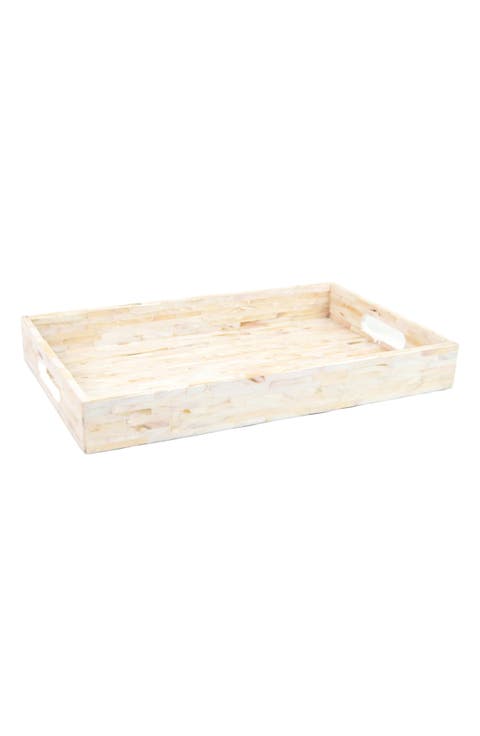 Mother of Pearl Rectangular Serving Tray