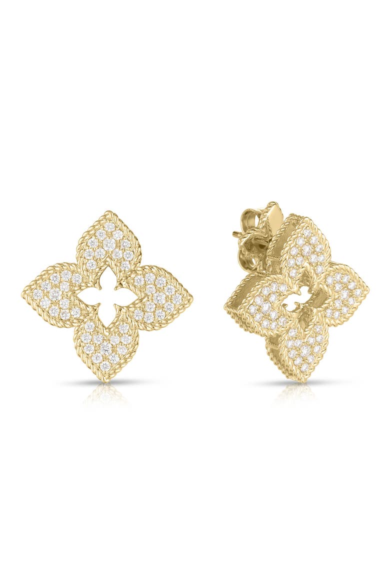 Venetian Princess Diamond Stud Earrings, Main, color, YELLOW GOLD