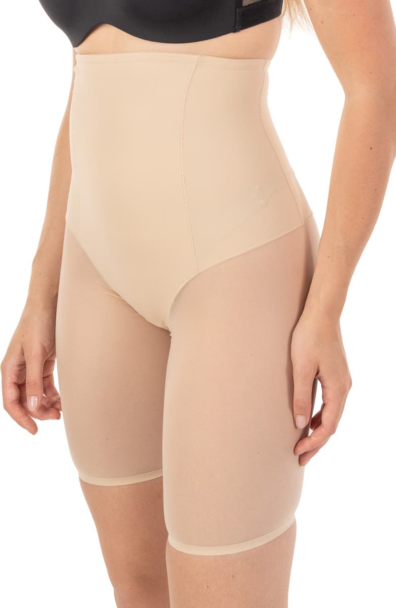 BODY BEAUTIFUL Extra Hi Waist Shaper with Targeted Double Front Panel for Smooth Shaping, Alternate, color, Nude