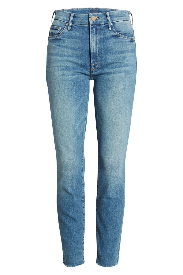 The Looker High Waist Frayed Ankle Skinny Jeans, Alternate, color, HOP ON HOP OFF
