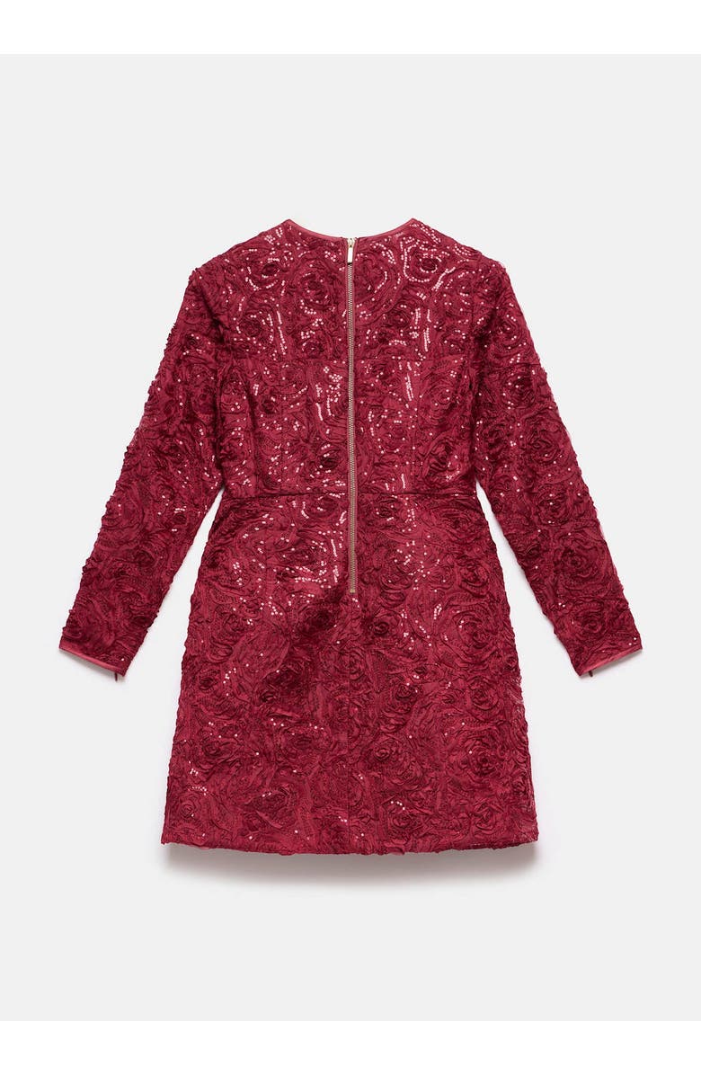 MINT VELVET Sequin Lace Mini Dress, Alternate, color, Red