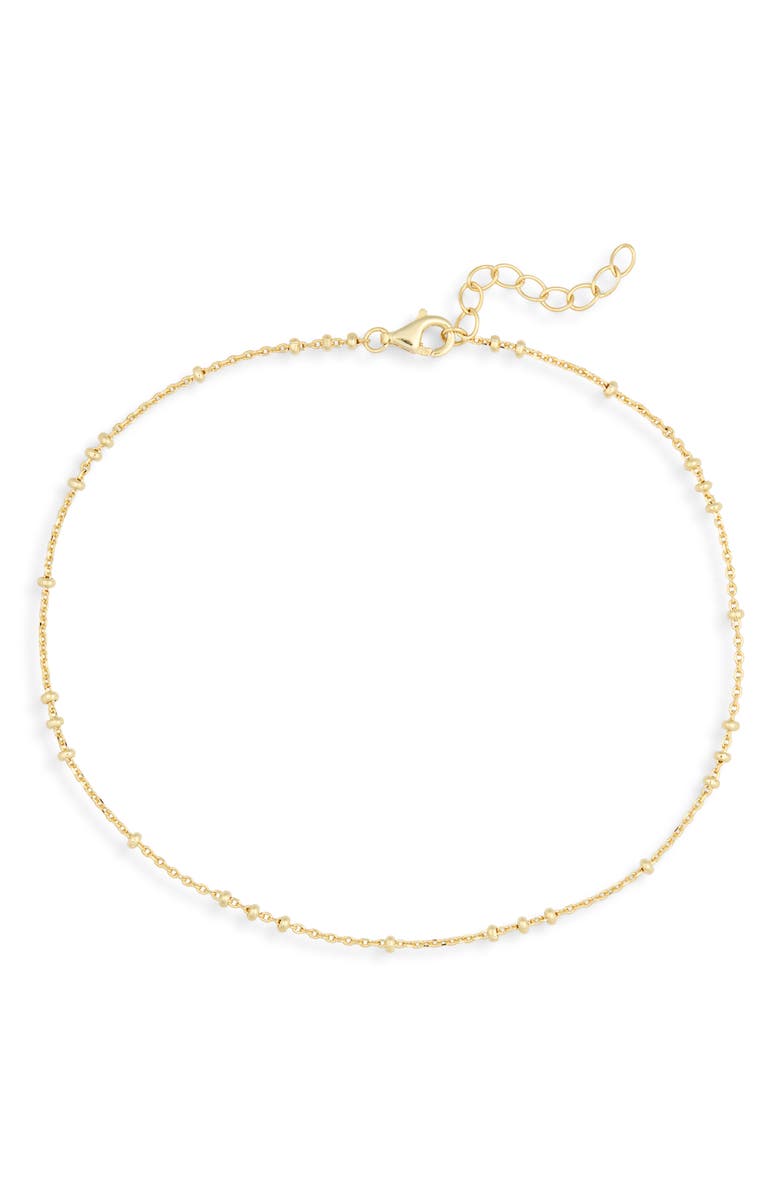 ARGENTO VIVO Granulated Anklet, Main, color, Gold