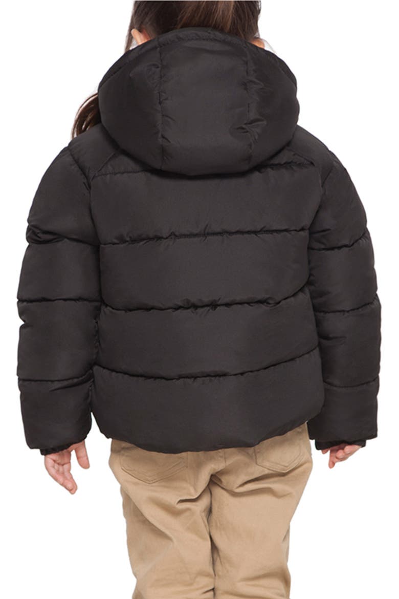 Kids' Fleece Lined Bubble Coat, Alternate, color, Rich Black