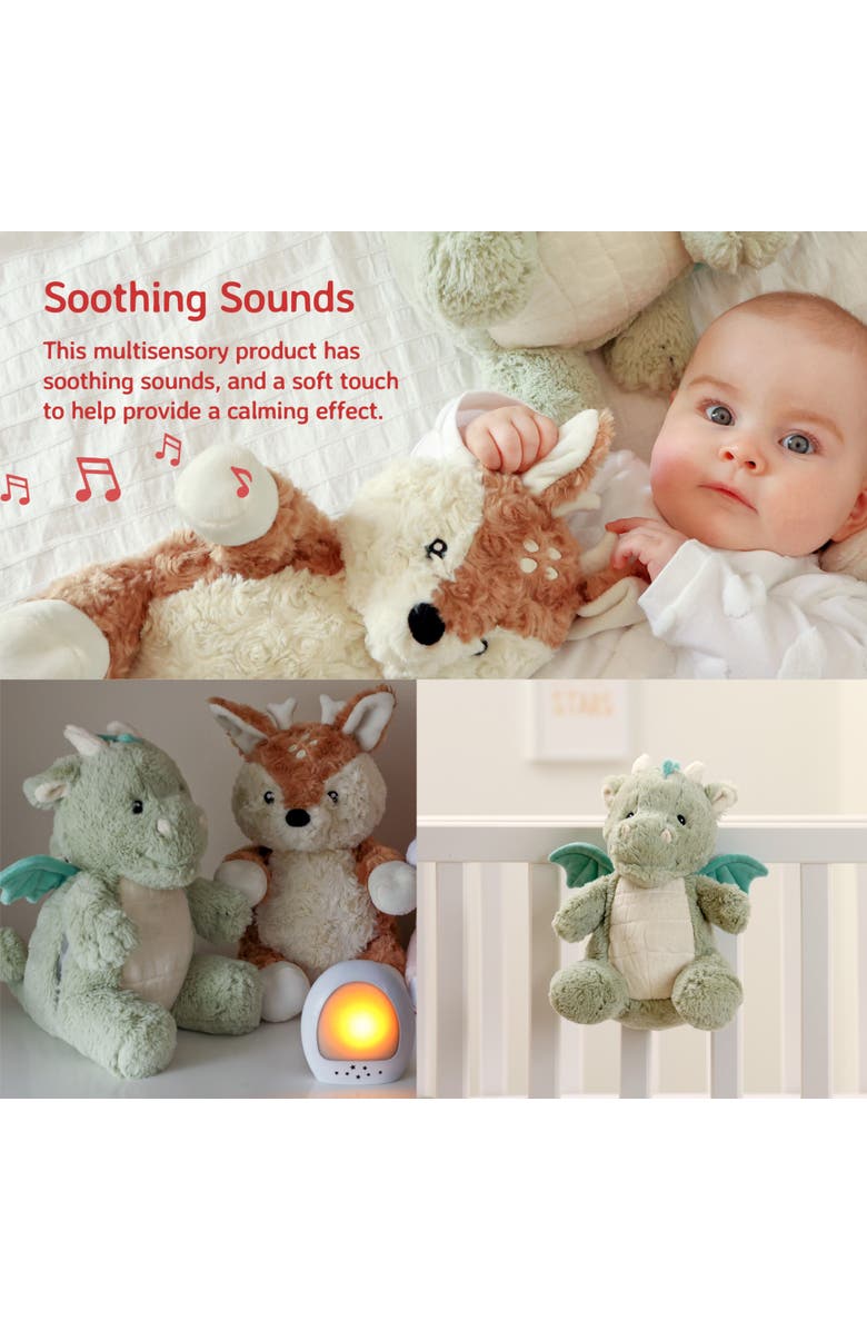 Cloud B Love Light Buddies - Rechargeable Plush Nightlight & Sound Soother for Baby Sleep, Alternate, color, Drake The Dragon