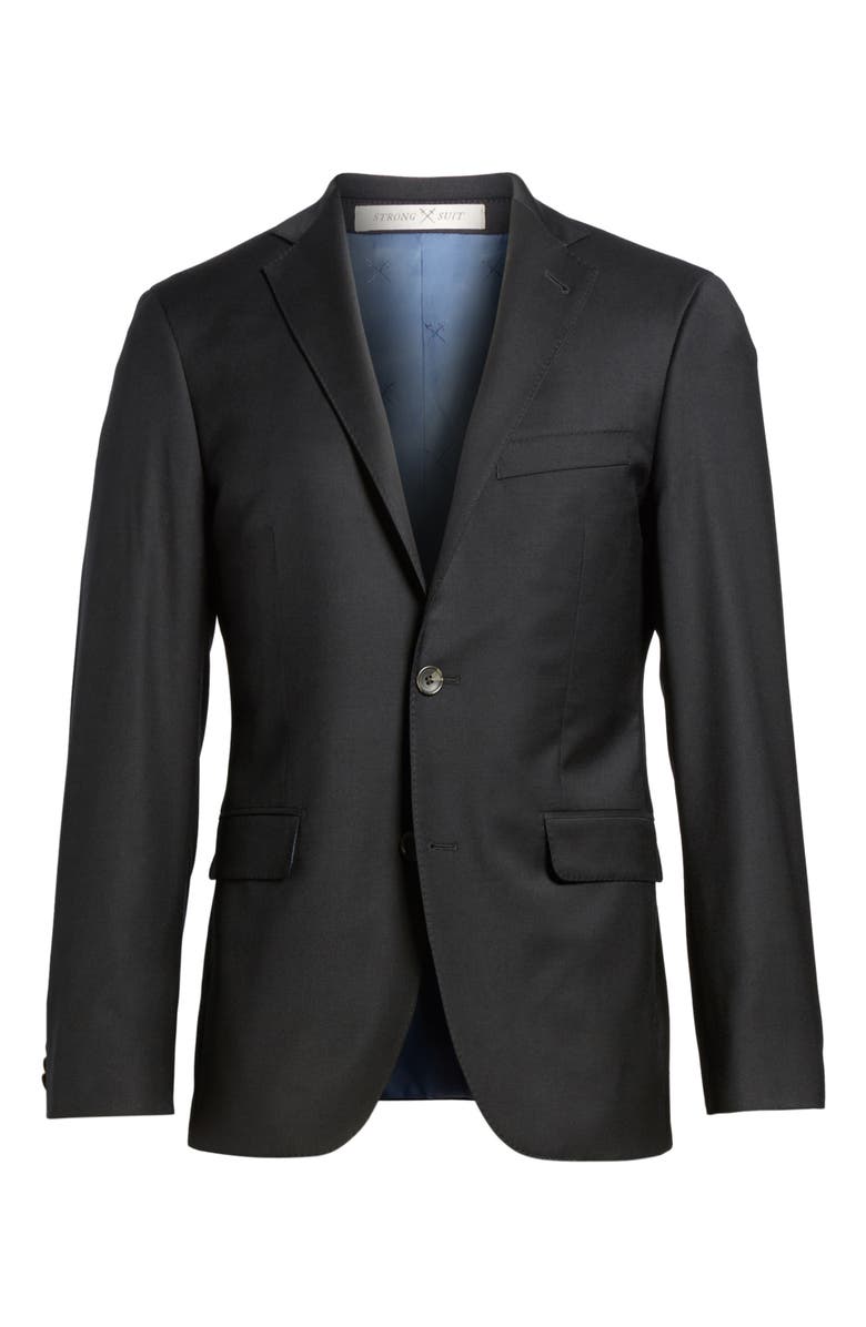Strong Suit Trim Fit Stretch Solid Wool Blazer, Alternate, color, 