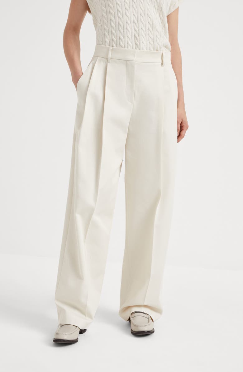 Brunello Cucinelli Wide Pleated trousers, Alternate, color, 