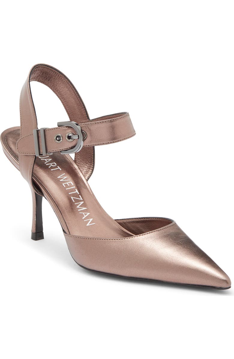 Stuart Weitzman Maverick Pointed Toe Pump, Main, color, Pyrite
